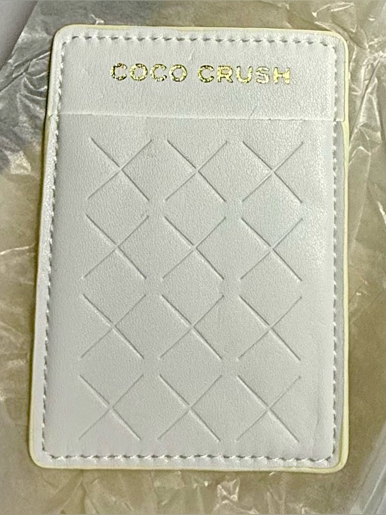 Chanel Parfums Coco Crush Gwp White Quilted Card Holder W Box